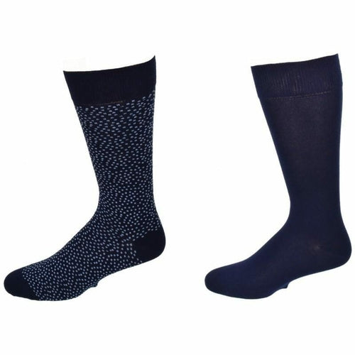 Men's Patterned Combed Cotton 2 Pair Pack Socks for Office, Business