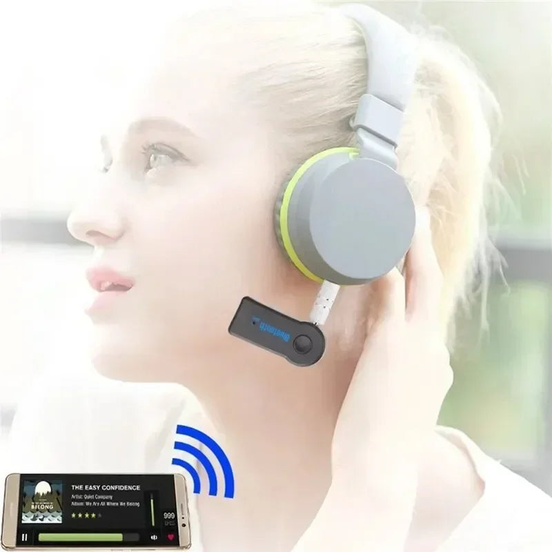 Bluetooth 5.0 Wireless Audio Receiver 3.5mm AUX Car Adapter Hands-Free
