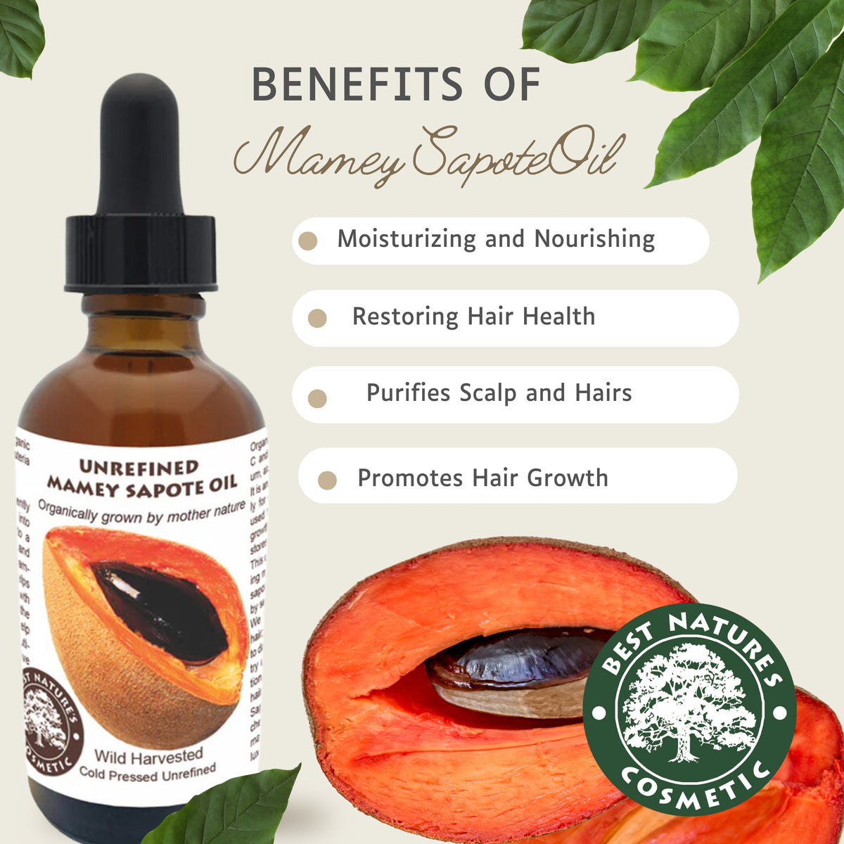 Mamey Sapote (Sapuyulo) Oil (organic, cold pressed, unrefined)