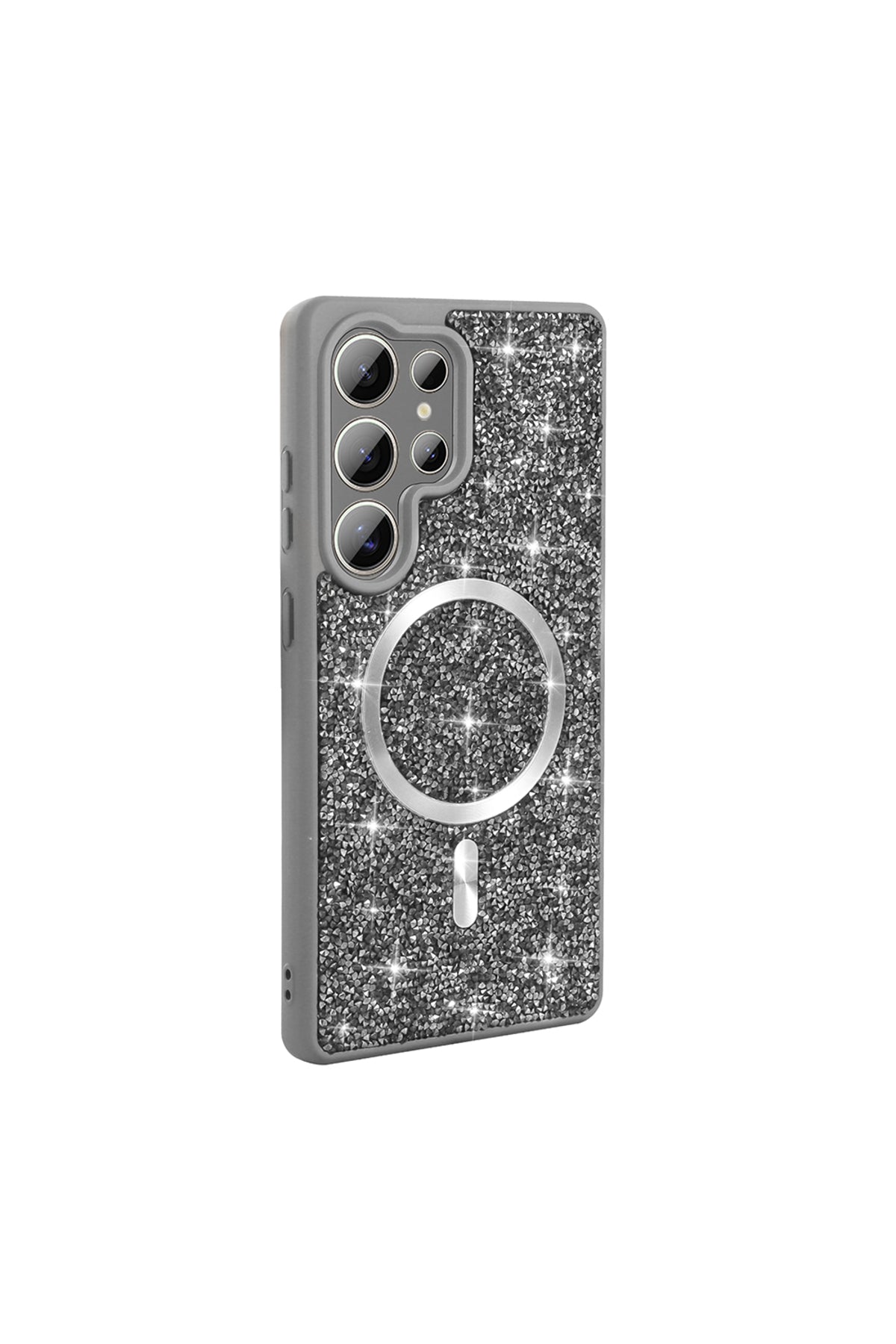 Samsung Galaxy S25 Ultra Case Glitter Magnifying Glass Rhinestones