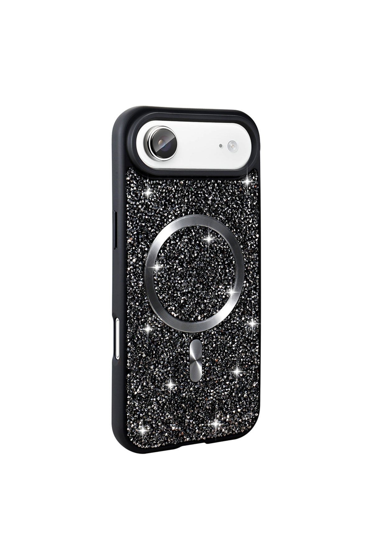 iPhone 17 Air Case with Rhinestone Mosaic Magnetic Charging Cover