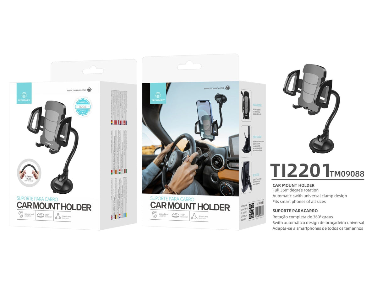 Techancy Suporte Para Telemóvel Para Automóvel Ti2201, Rotação De