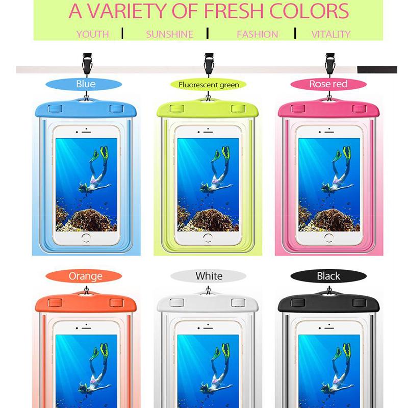 Universal Waterproof Beach Bag Case For iPhone 7 X XR case Luminous