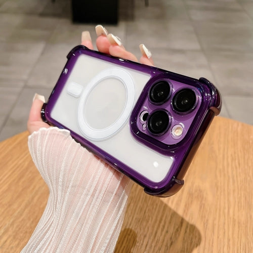 Transparent Airbag Phone Case with Magnetic Suction and Shockproof