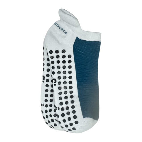 Heel Tab Mesh Top Cotton Ankle Socks with Non-Skid Women's Gripper