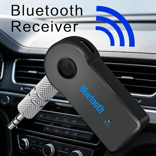 Bluetooth 5.0 Wireless Audio Receiver 3.5mm AUX Car Adapter Hands-Free
