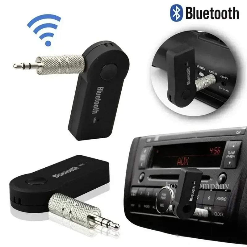 Bluetooth 5.0 Wireless Audio Receiver 3.5mm AUX Car Adapter Hands-Free