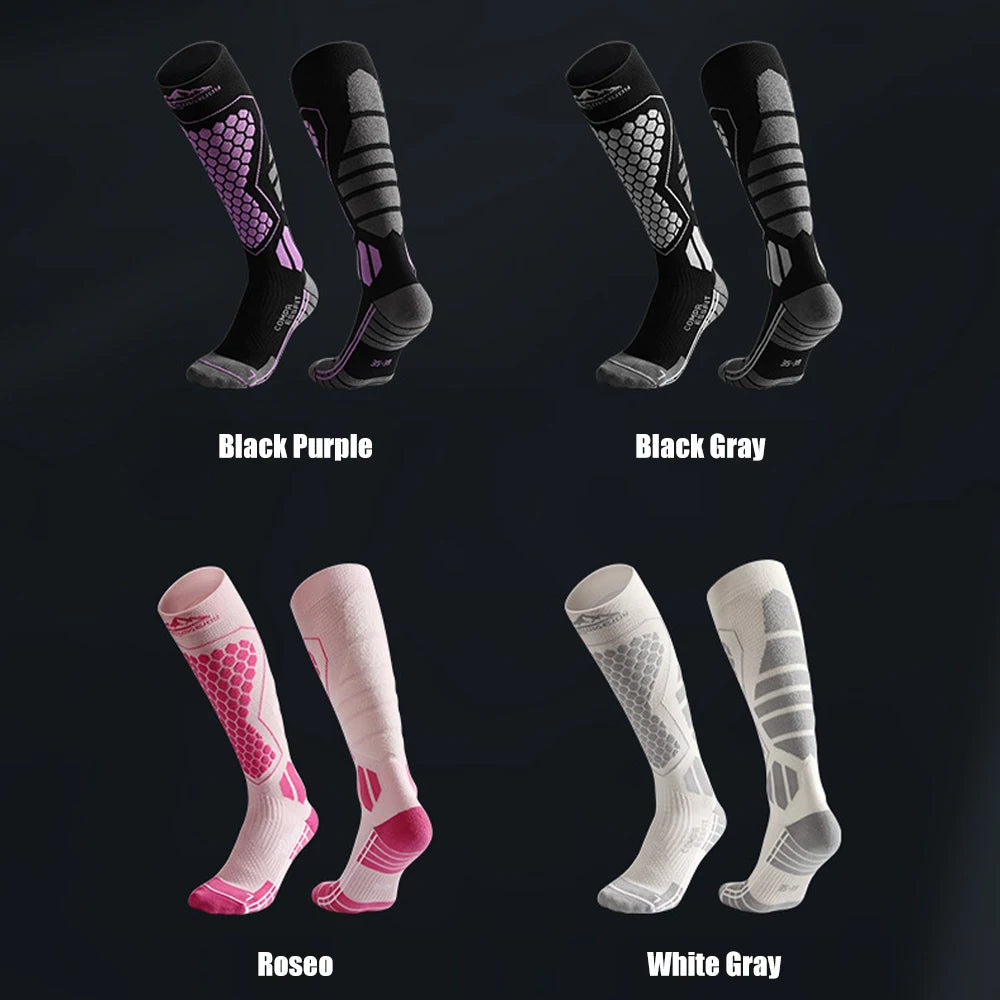 Wool Ski Sock for Men and Women Breathable Sports Socks Long Tube Snow