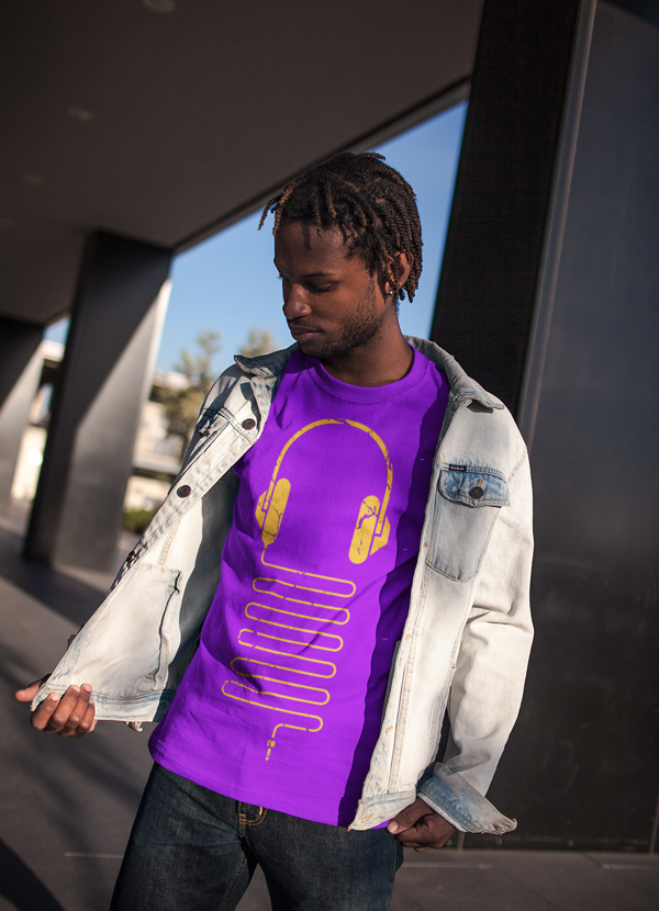 Yellow Headphone T-shirt