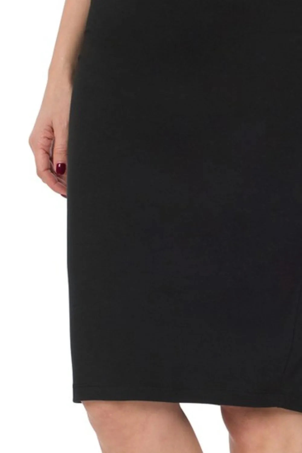 Zenana Premium Cotton Basic Knee Skirt