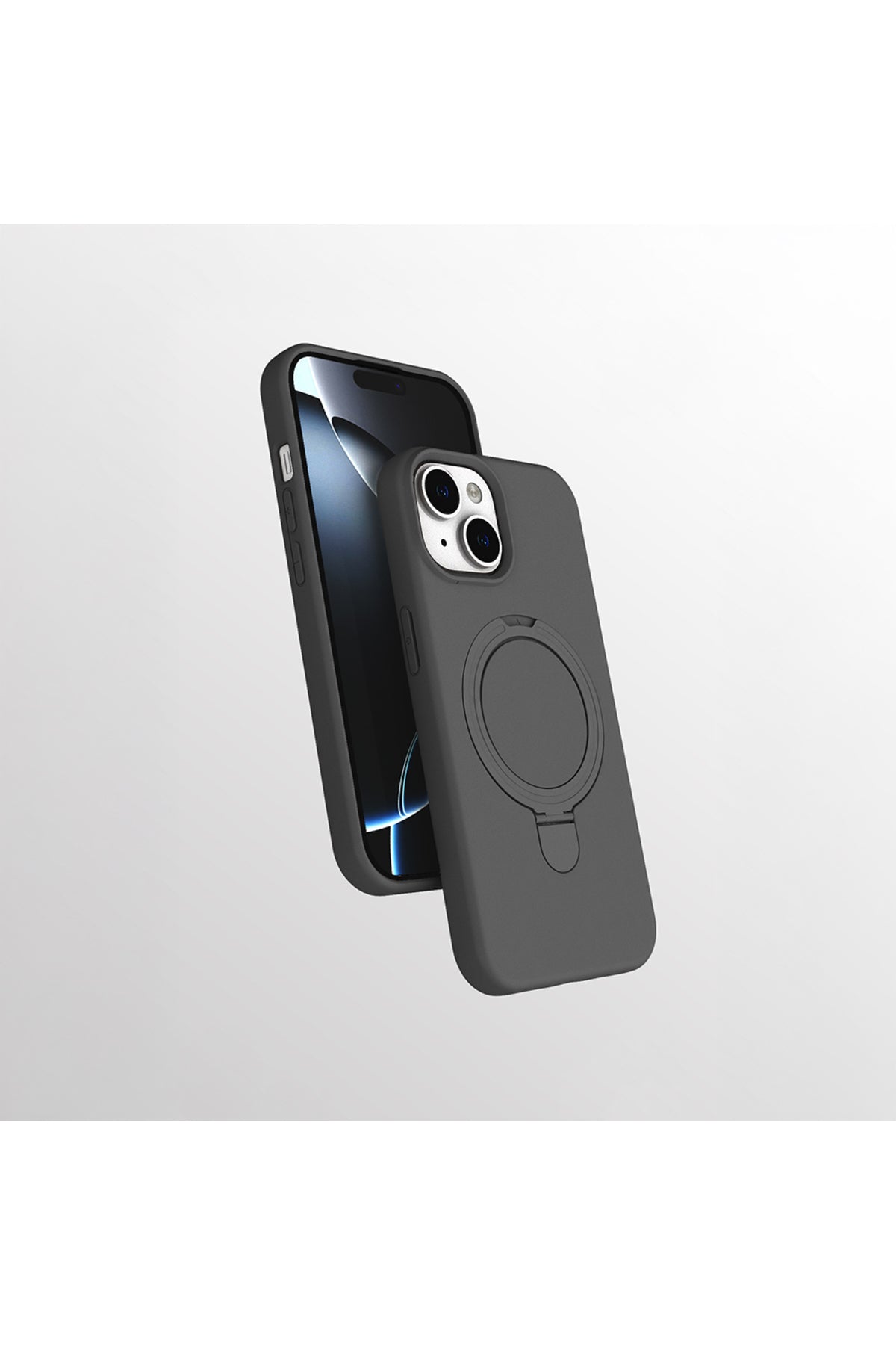 iPhone 15 Case with Magnetic Charging and Ring Stand - Samara Cover