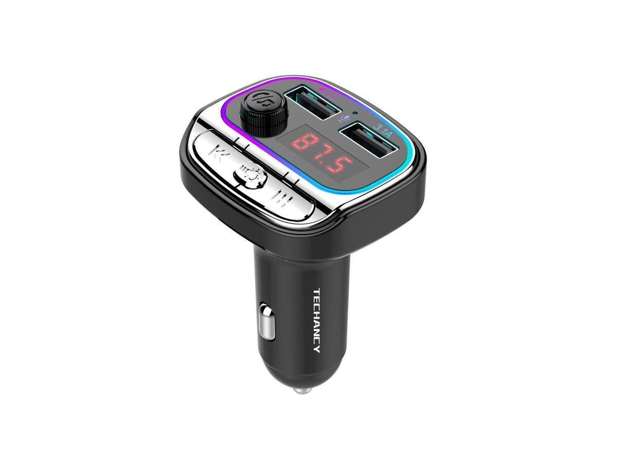 Techancy Transmissor Fm Para Carro TE0867, Bluetooth, Mp3, 2usb 3.1a,