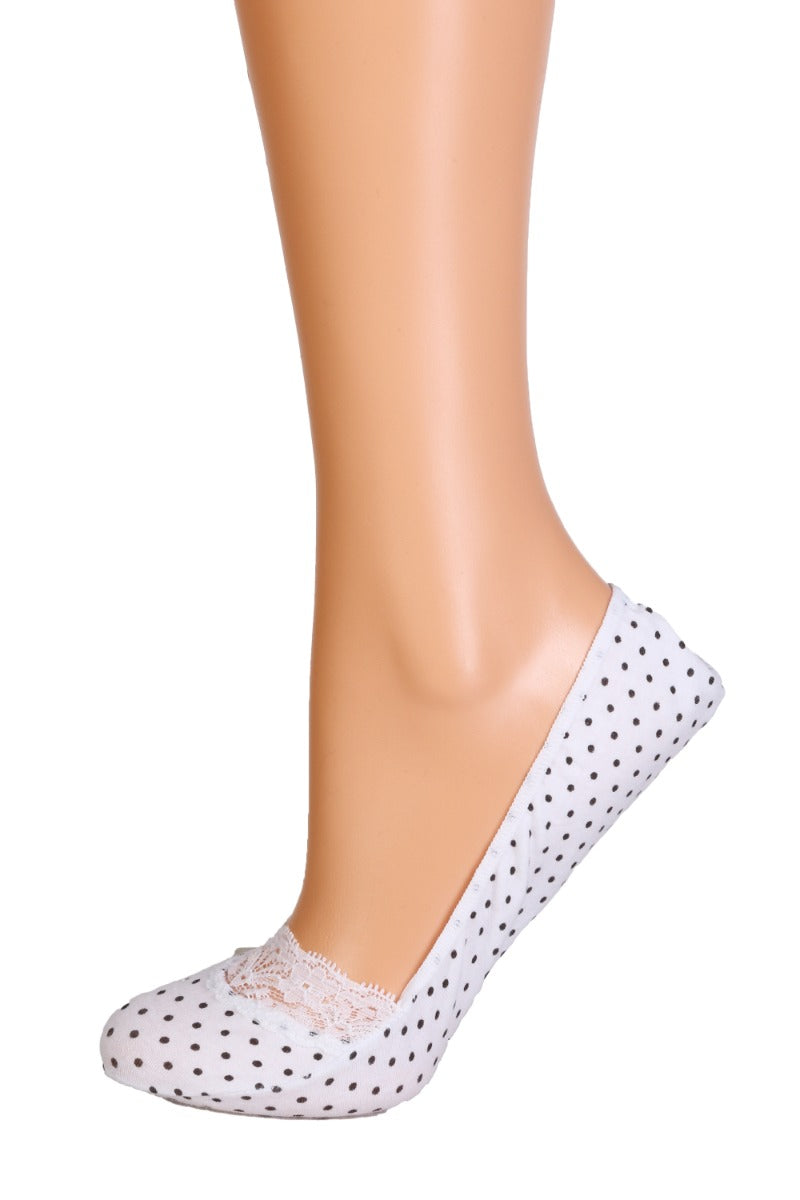 POIS white footies with dots